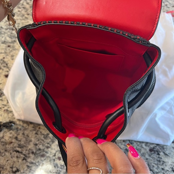 Christian Louboutin Explorafunk Black Leather Studded Backpack - Picture 9 of 10